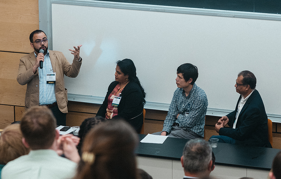 A discussion panel at the 2024 Maine AI Conference. 